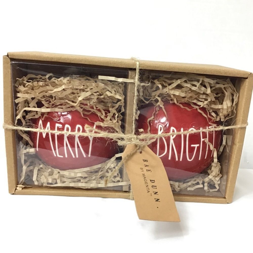 Rae Dunn Red Round Balls New